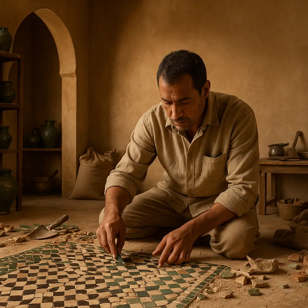 Artisans et créations locales : Tamegroute, tissage, zellige, cuir