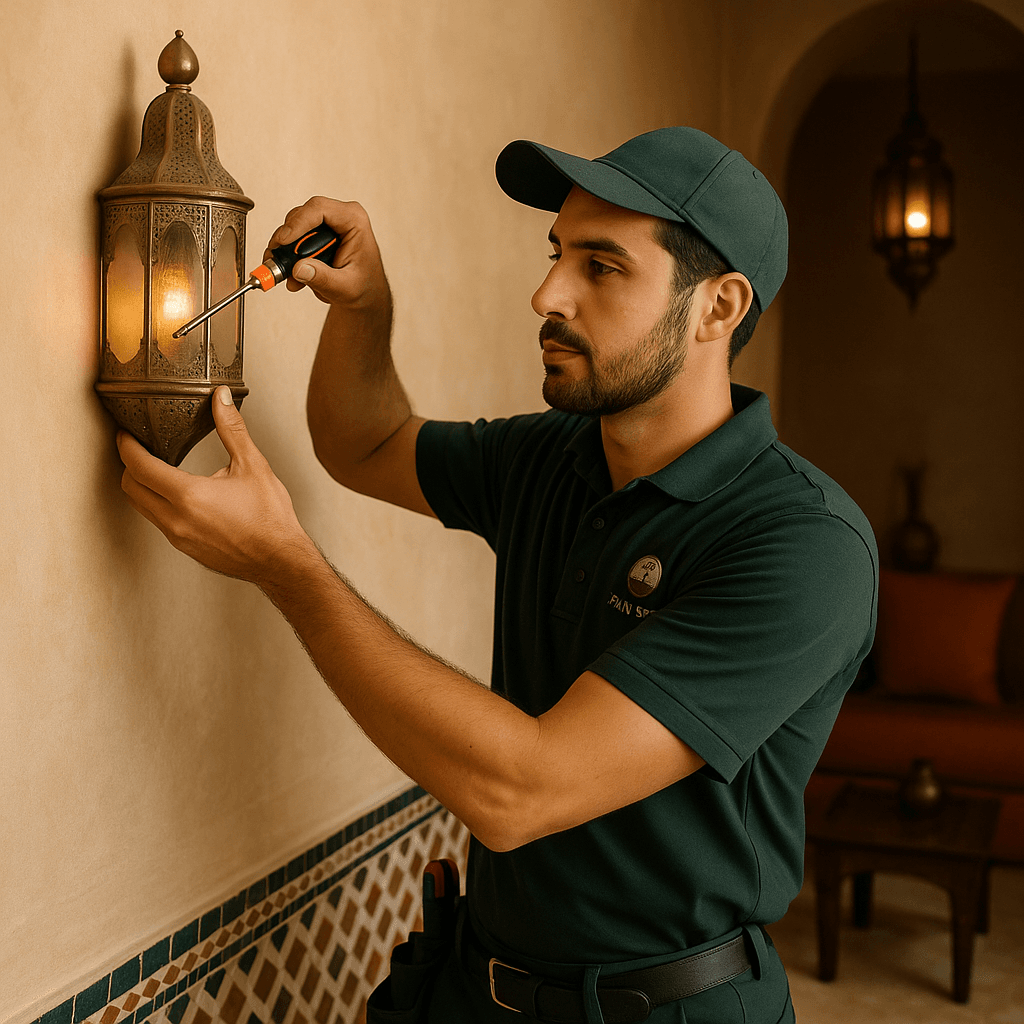 Technicien Palm Nest réalisant une maintenance entre deux séjours