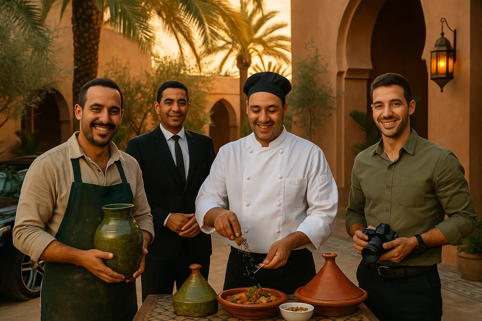 Réseau Palm Nest à Marrakech : chefs, artisans, chauffeurs, thérapeutes