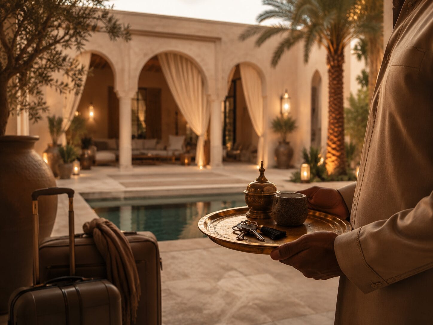 Accueil voyageurs par Palm Nest conciergerie haut de gamme à Marrakech
