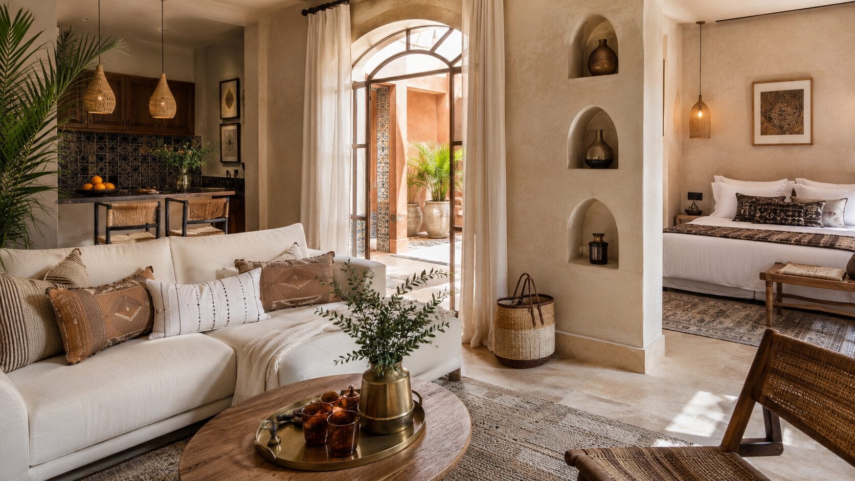 Appartement à Marrakech préparé pour une location Airbnb haut de gamme